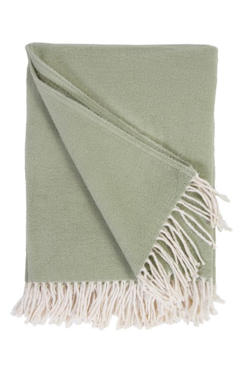 Billie Fringe Cotton Throw Blanket