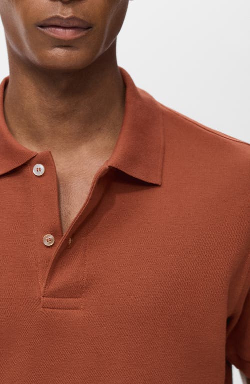 Mango Regular Fit Cotton Piqué Polo In Animal Print