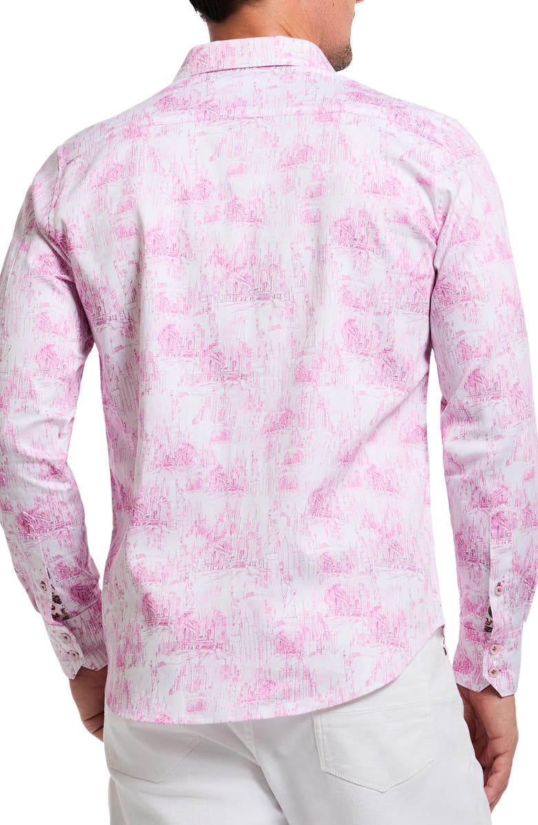 Robert Graham Liberty Stretch Button-Up Shirt, Alternate, color, Berry