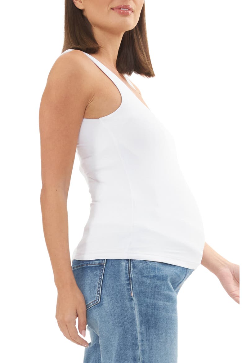 Luxe Knit Tank Top, Alternate, color, WHITE