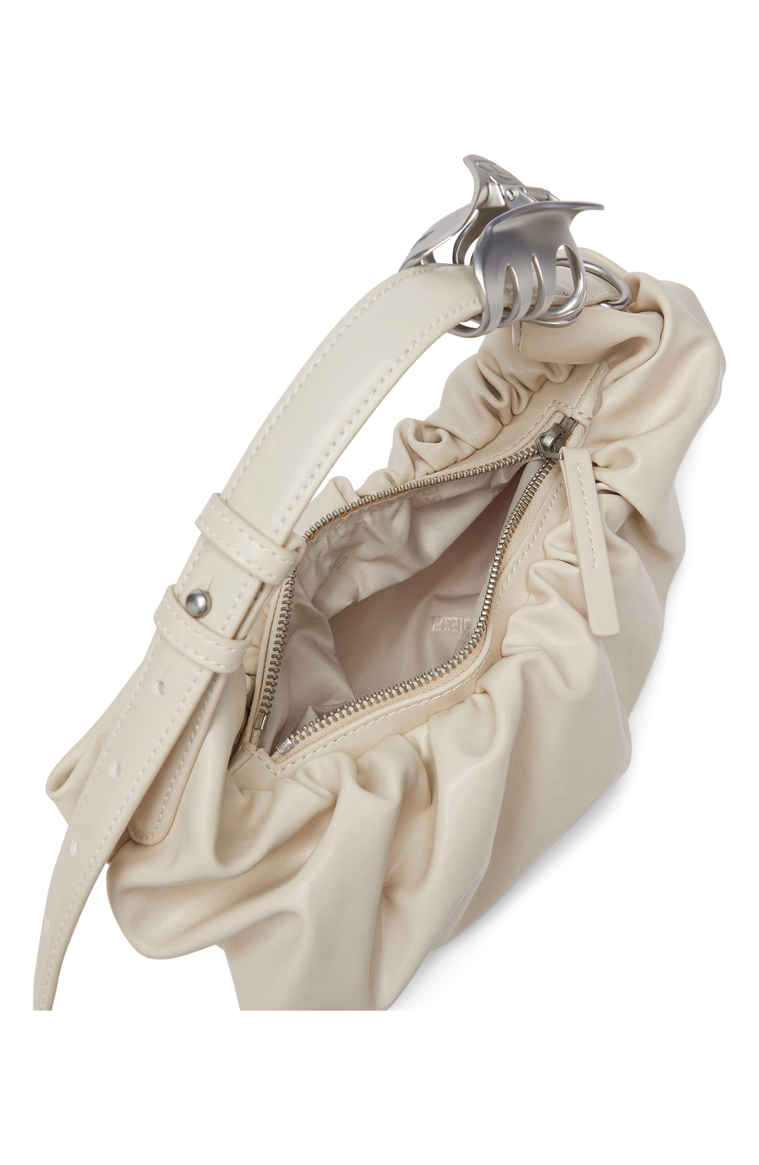 Grab-D Faux Leather Hobo, Alternate, color, MEDIUM/ WHITE
