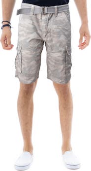 XRAY Belted Cotton Twill Cargo Shorts