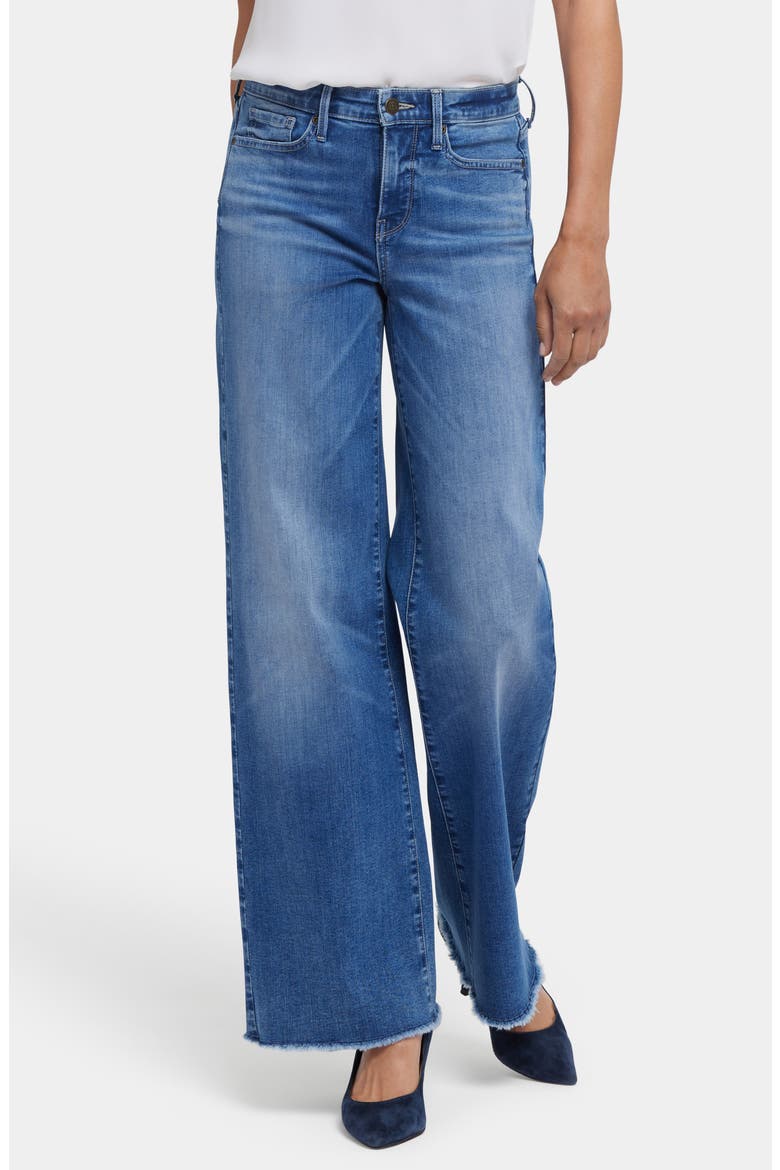 Teresa Frayed Wide Leg Jeans, Main, color, PICASSO LAKE