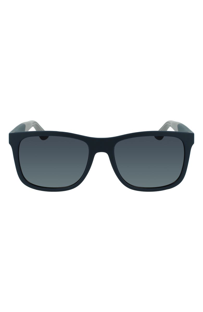 FERRAGAMO New Italian Lifestyle 55mm Rectangular Sunglasses, Main, color, Blue