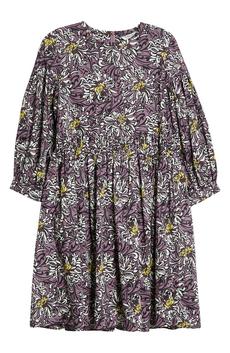 Max Mara Tomlin Floral Print Cotton Voile Minidress, Main, color, 