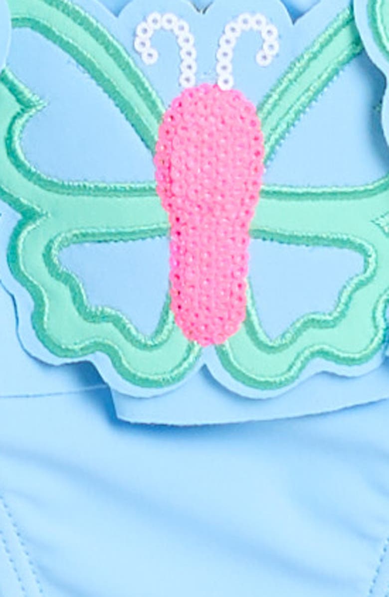 Flapdoodles Kids' Butterfly Appliqué Two-Piece Swimsuit, Alternate, color, 
