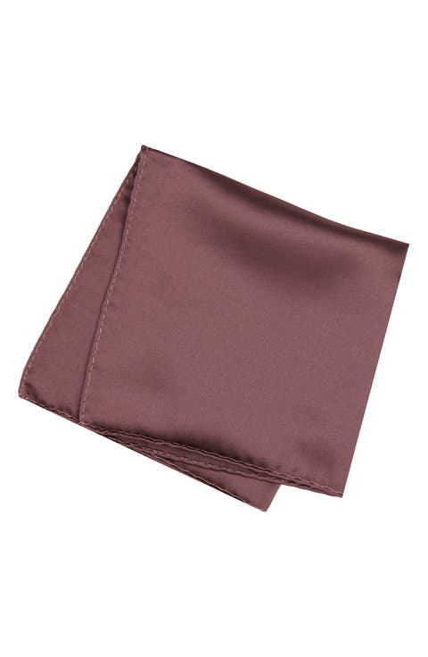 Men's Solid Satin Pocket Square
