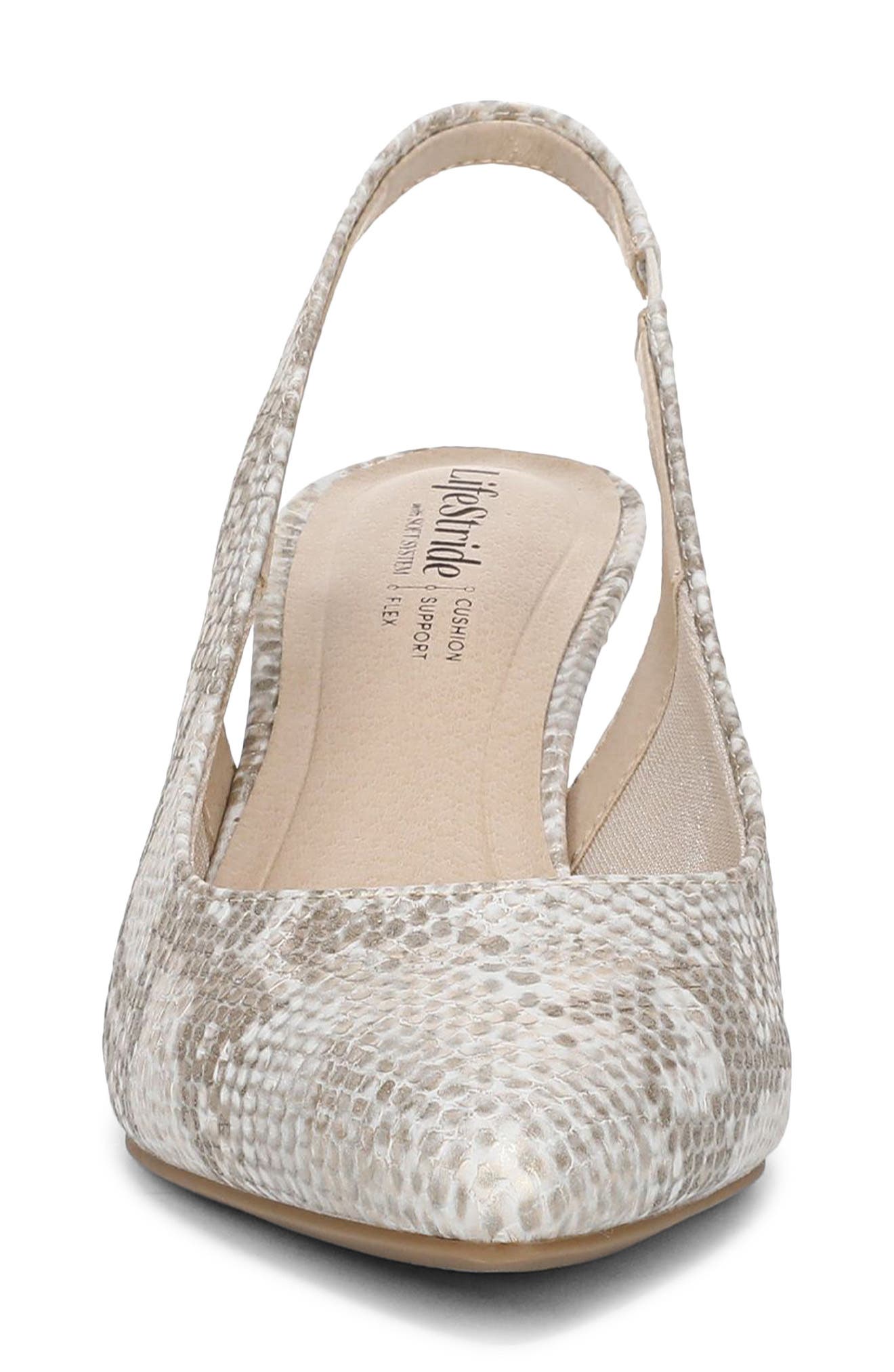 LifeStride Annalise Slingback Pump, Alternate, color, Bone Multi