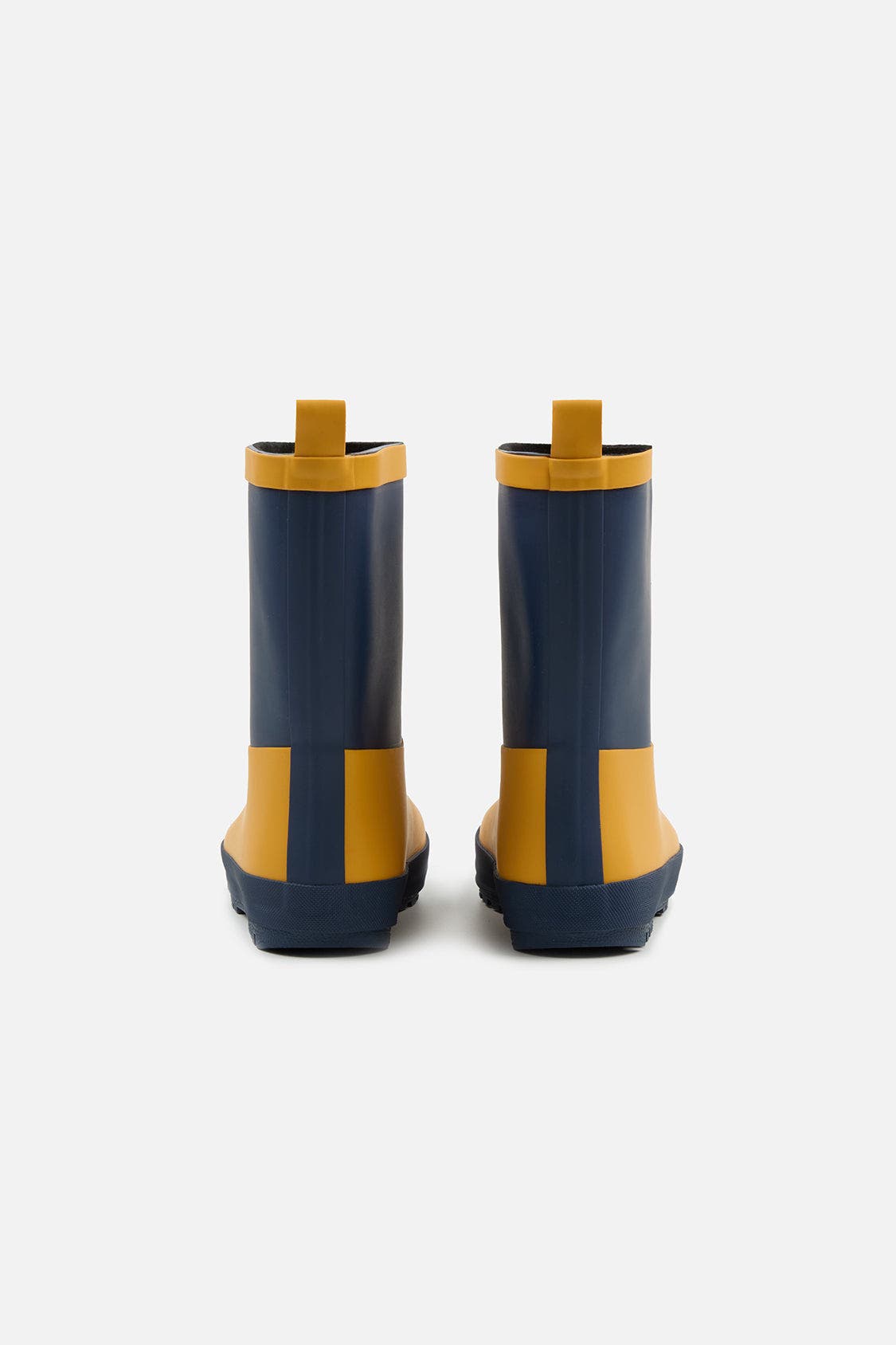 Two-Tone Pull-On Treaded Sole Rain Boots, Alternate, color, Yellow
