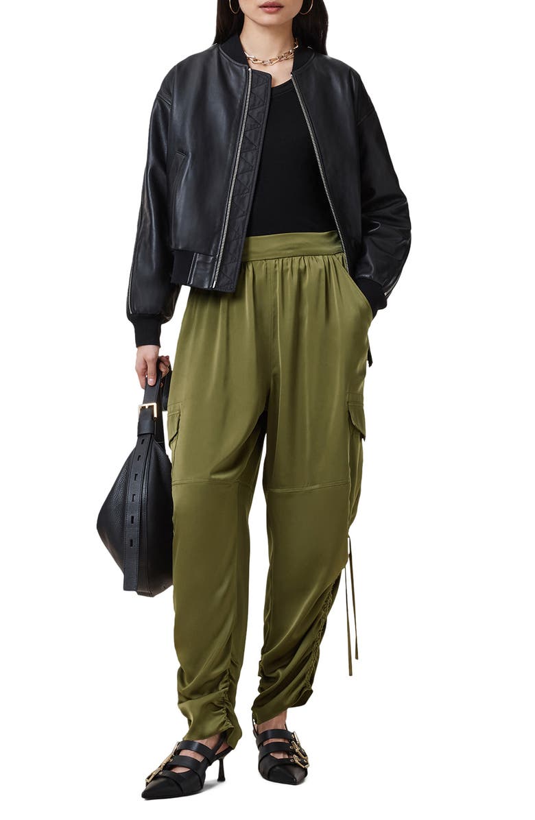 AllSaints Kaye Ruched Cargo Pants, Alternate, color,