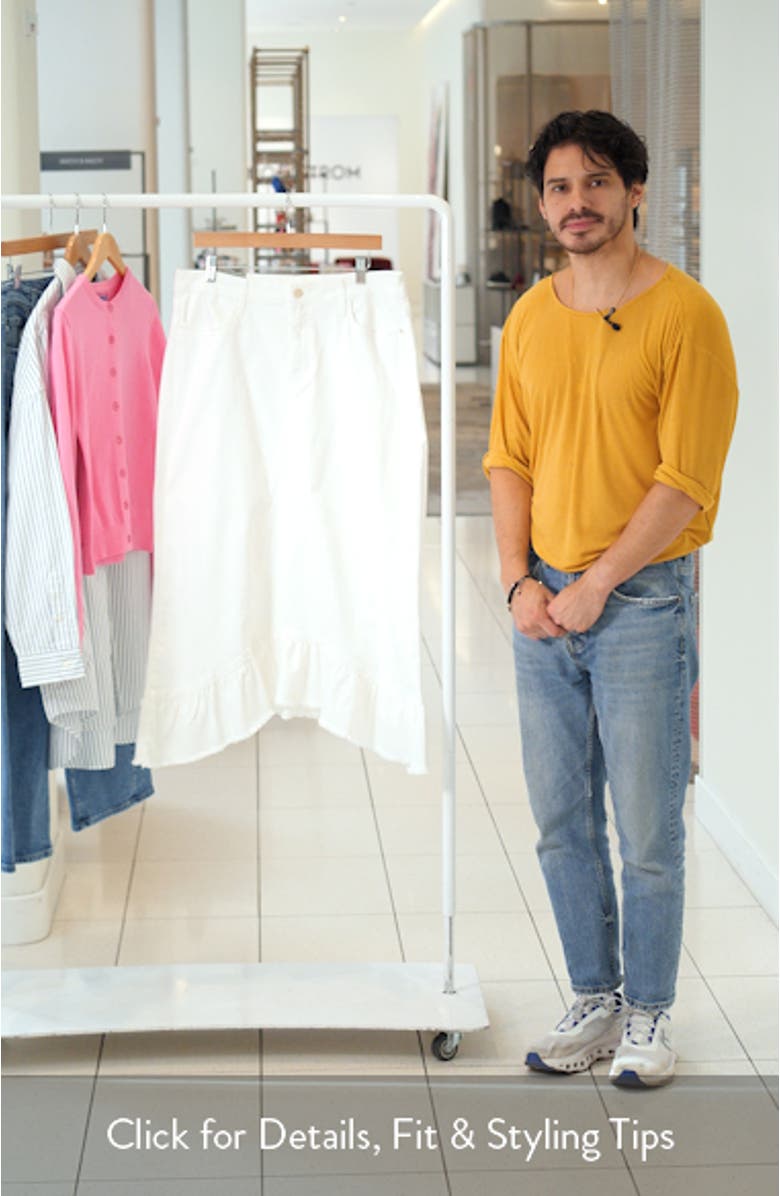 Pieced Ruffle Denim Maxi Skirt, sales video thumbnail