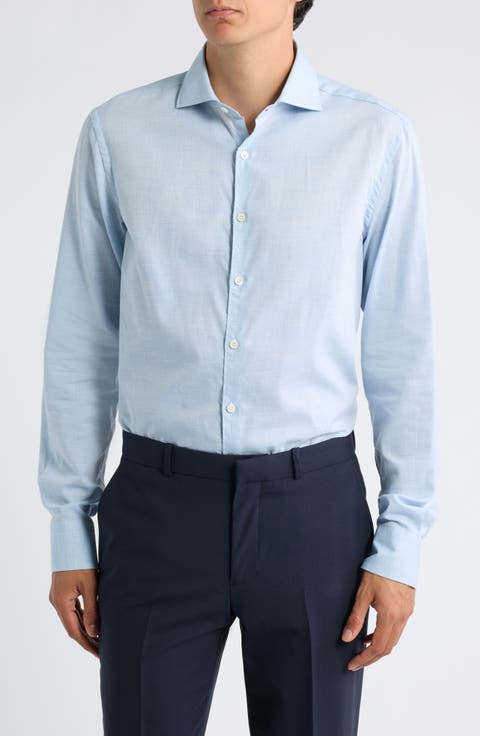 Regular Fit Herringbone Shirt