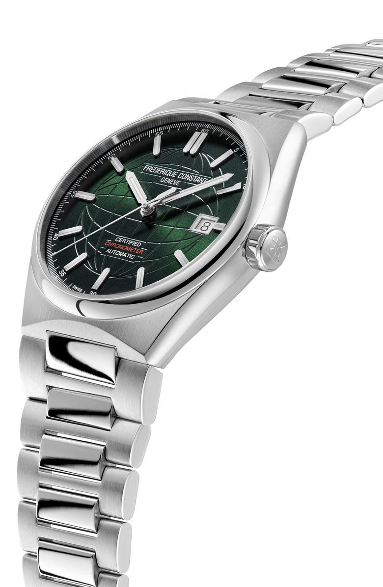 FREDERIQUE CONSTANT Highlife Automatic COSC Bracelet Watch, 39mm, Alternate, color, Silver-Tone