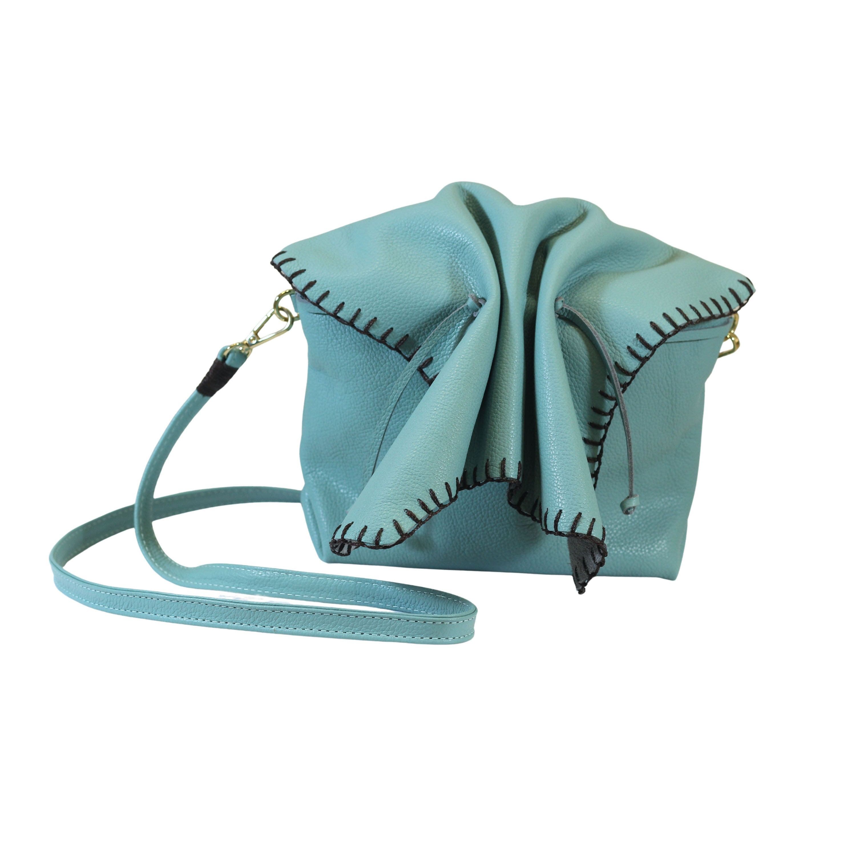 Butterfly Leather Bag, Main, color, Teal