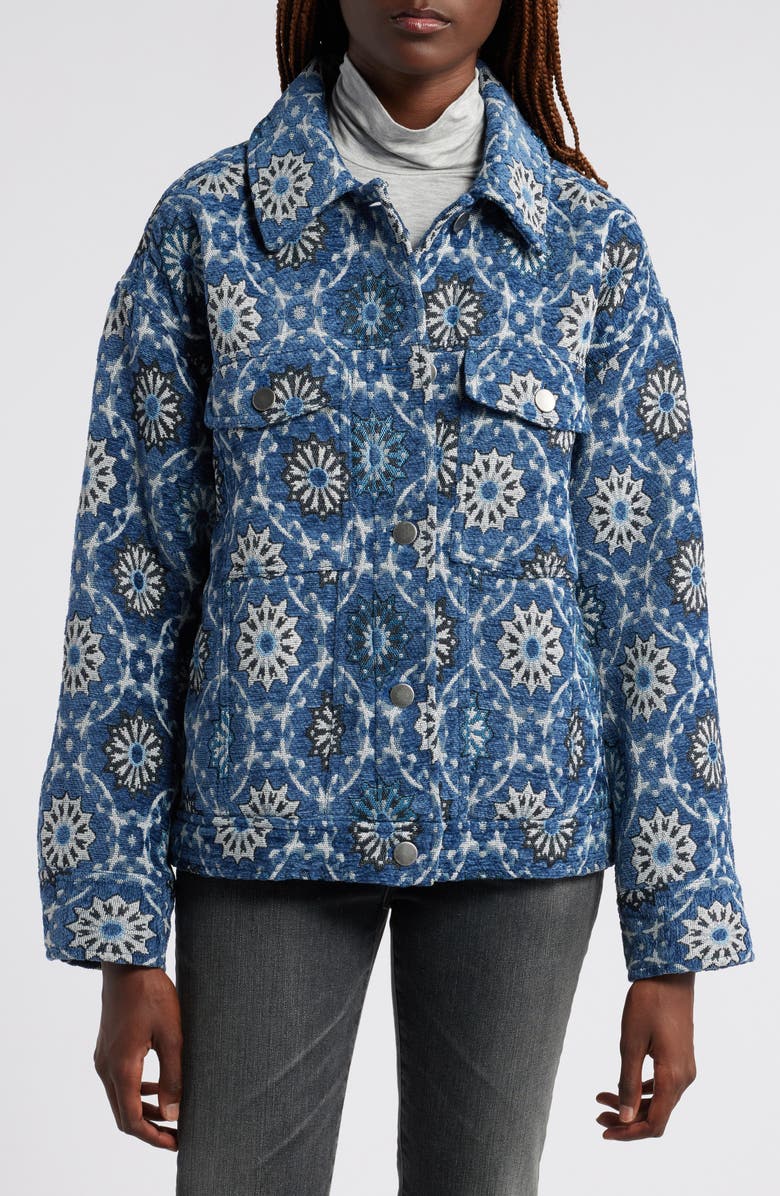 Treasure & Bond Tapestry Jacquard Trucker Jacket, Alternate, color, 