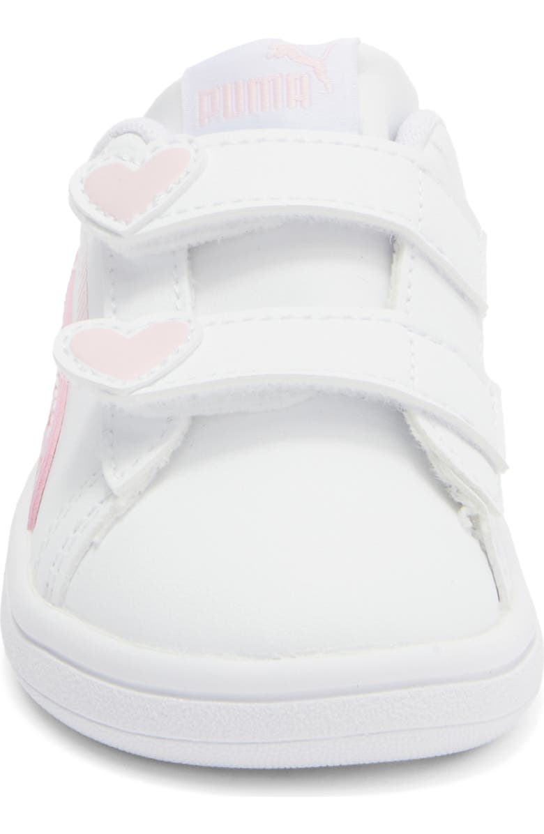 PUMA Kids' Smash 3.0 Hearty V Sneaker, Alternate, color, Puma White/ Pearl Pink