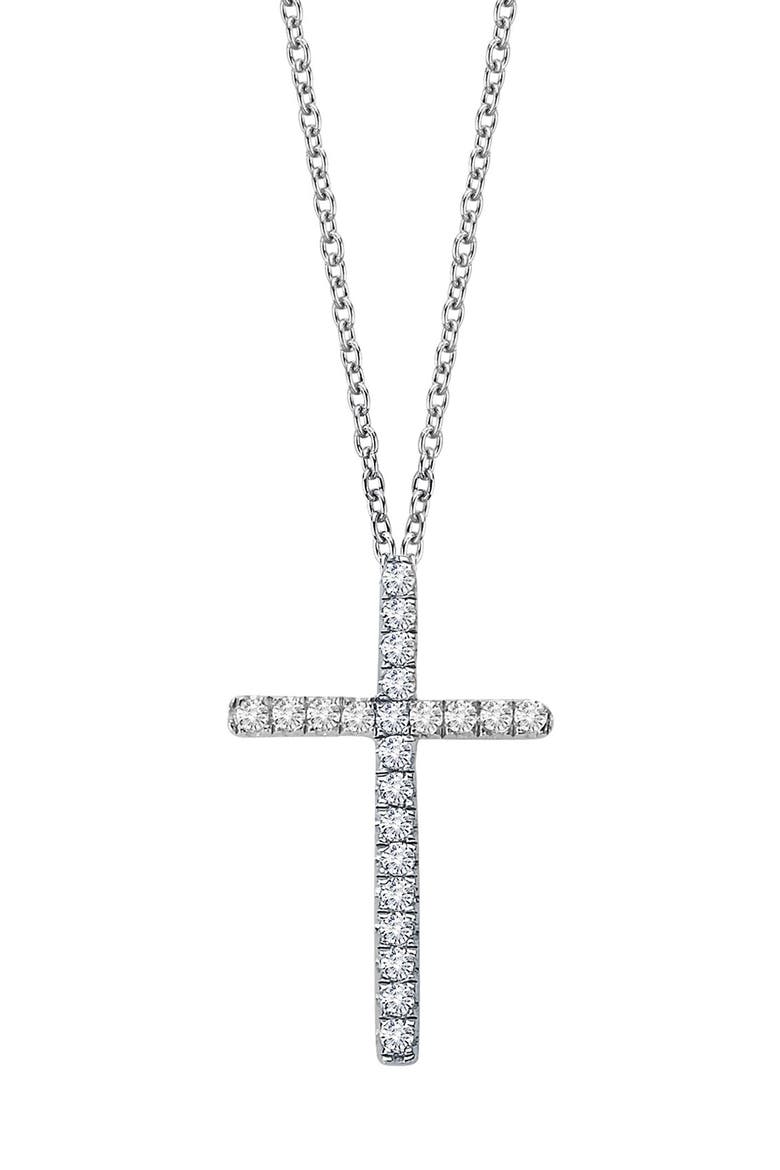 Cross Pendant Necklace, Main, color, SILVER