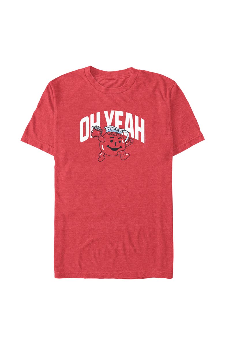 Kool-Aid Men's Kool-Aid Oh Yeah Man  Graphic T-Shirt, Main, color, Red Heather