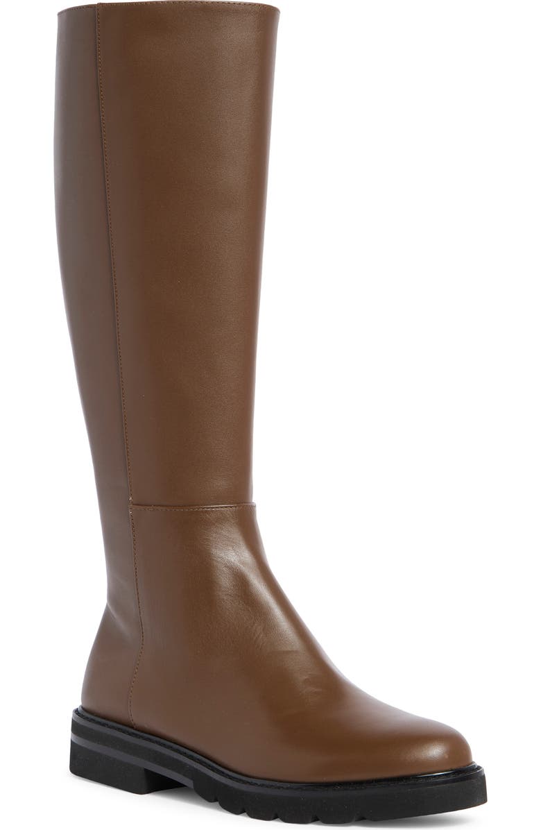 Stuart Weitzman Tall Zip-up Donna Boot, Main, color, Espresso