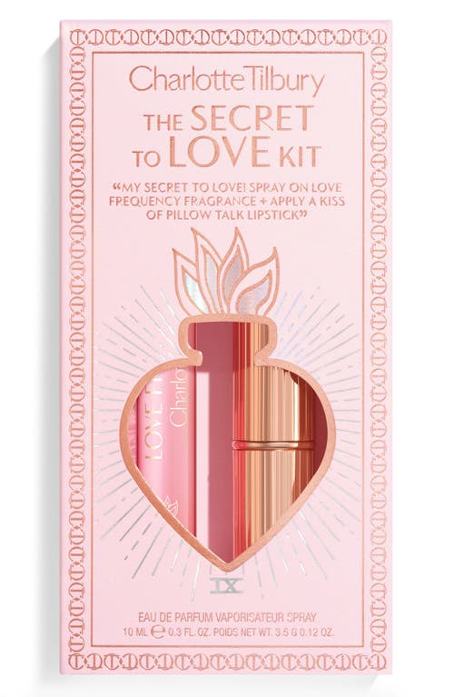 Charlotte Tilbury The Secret To Love Lipstick & Fragrance Kit $60 Value In Transparent