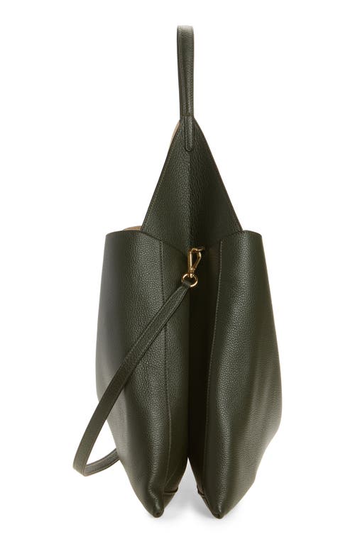 Ree Projects Large Clare Pebbled Leather Tote In Green