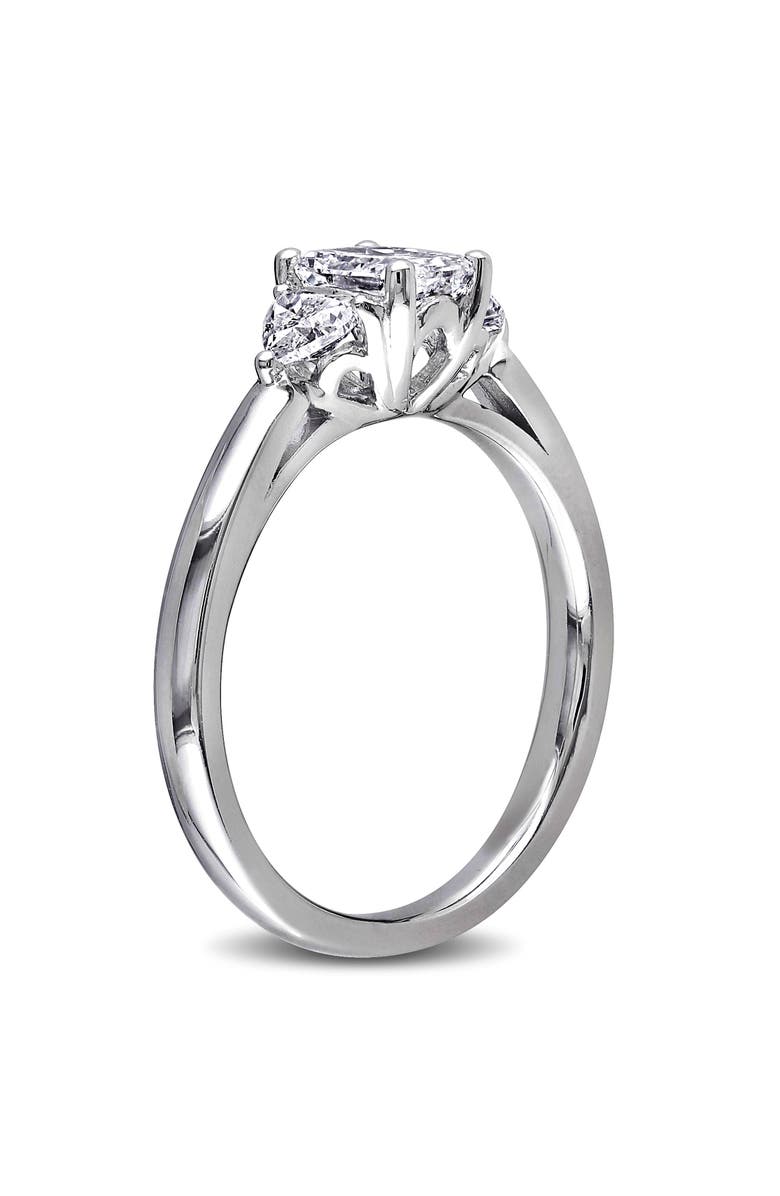 Julianna B. Diamond Radiant Heart 3-Stone Ring 14k, Alternate, color, 14K White Gold