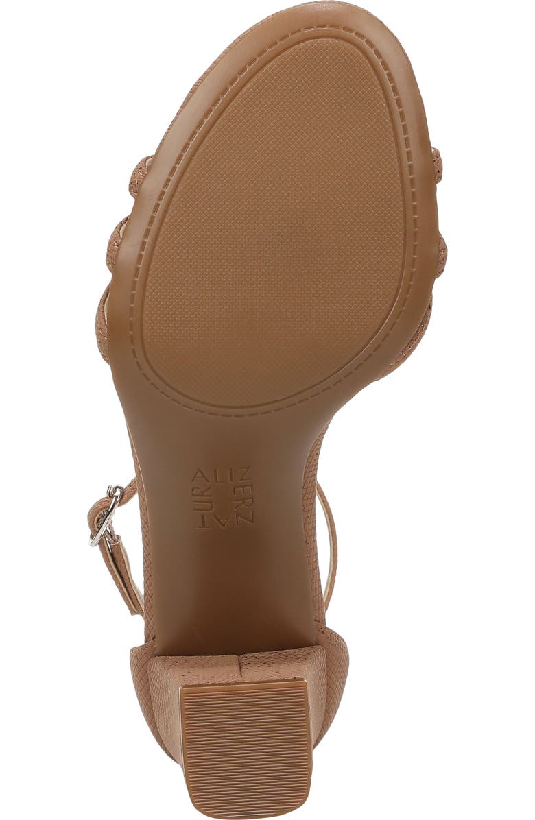 Naturalizer Heidi Ankle Strap Sandal, Alternate, color, Cafe Beige Textured Metallic