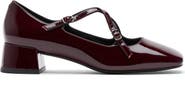 MARC NOLAN Ruby Patent Leather Mary Jane Block Heels