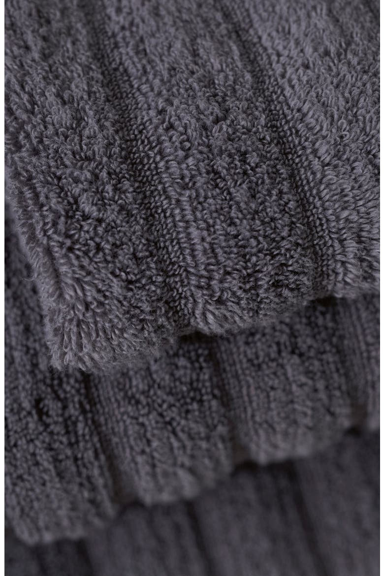 Ribbed Jumbo Super Hydrocotton Towel, Alternate, color, SLATE