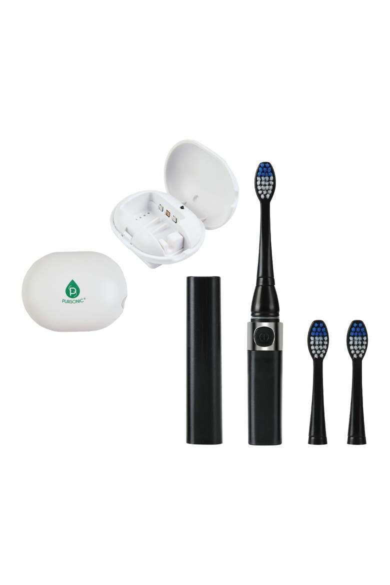 Black Sonic Toothbrush & UV Sterilizer Set, Main, color, Multicolor