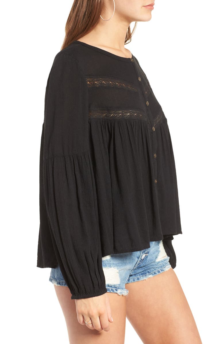 Sun & Shadow Boho Swing Blouse, Alternate, color,