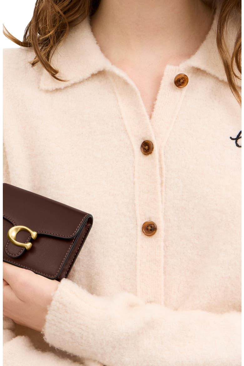Tabby Leather Card Case, Alternate, color, B4/ MAPLE