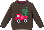 Andy & Evan Kids' Truck Appliqué Cotton Blend Sweatshirt