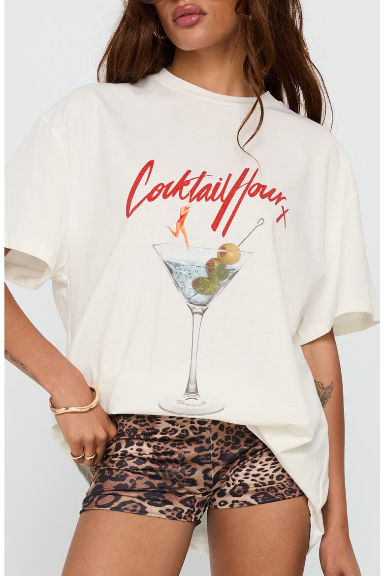 Unwind in Peace Oversize Graphic T-Shirt, Main, color, WHITE
