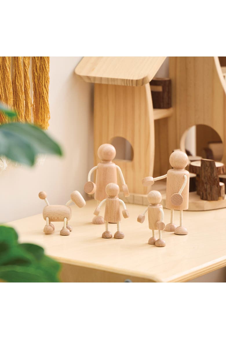 Wooden Family Playset, Alternate, color, Beige