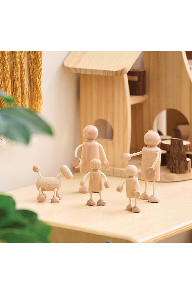 Kaplan Early Learning Company Wooden Family Playset, Alternate, color, Beige
