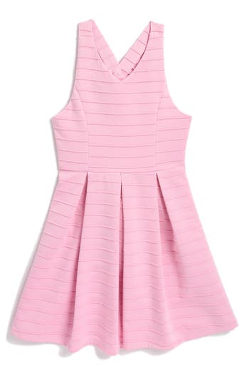Ava & Yelly Kids'  Rib Stripe Skater Dress