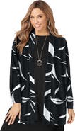 Jessica London Stretch Knit Open Front Knit Topper