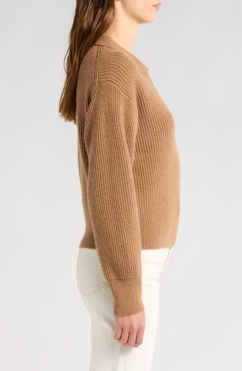 Wayf Sloan Rib Sweater In Camel
