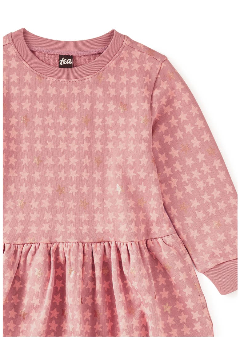 NEW French Terry Dress, Alternate, color, Metallic Stars