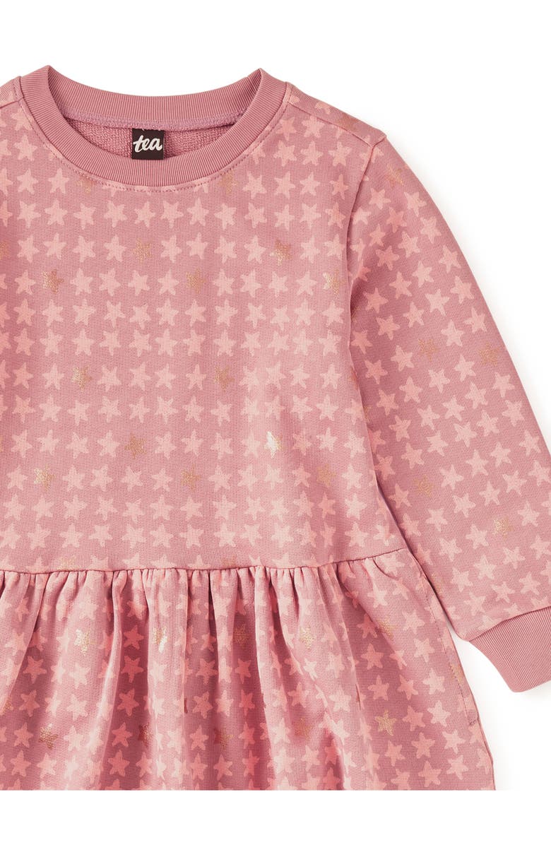 Tea Collection NEW French Terry Dress, Alternate, color, Metallic Stars
