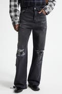 AMIRI Flannel Repaired Baggy Jeans