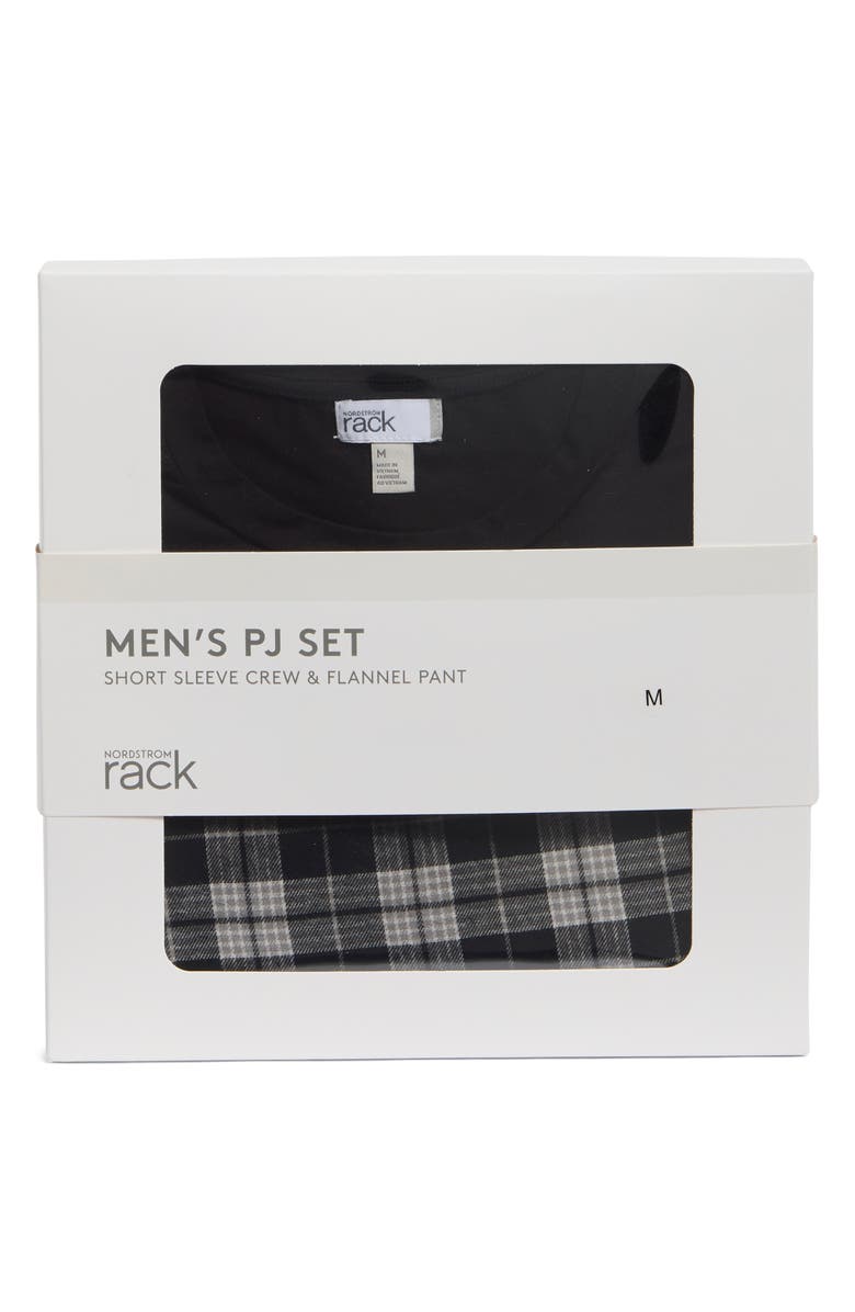 NORDSTROM RACK T-Shirt & Flannel Pajama Pants Set, Alternate, color,