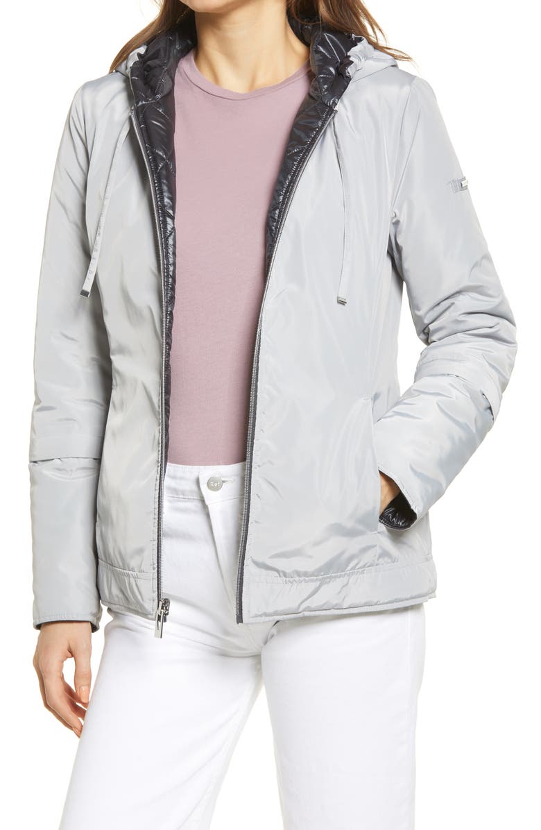 Via Spiga Reversible Hooded Puffer Jacket, Main, color,