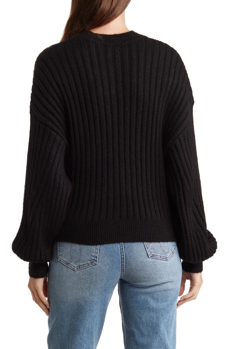 Sophie Rue Ribbed Knit Crewneck Sweater, Alternate, color,