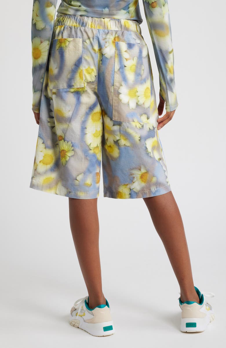 PUMA x Collina Strada Floral Cotton Ripstop Cargo Shorts, Alternate, color, Yellow Pear-Aop