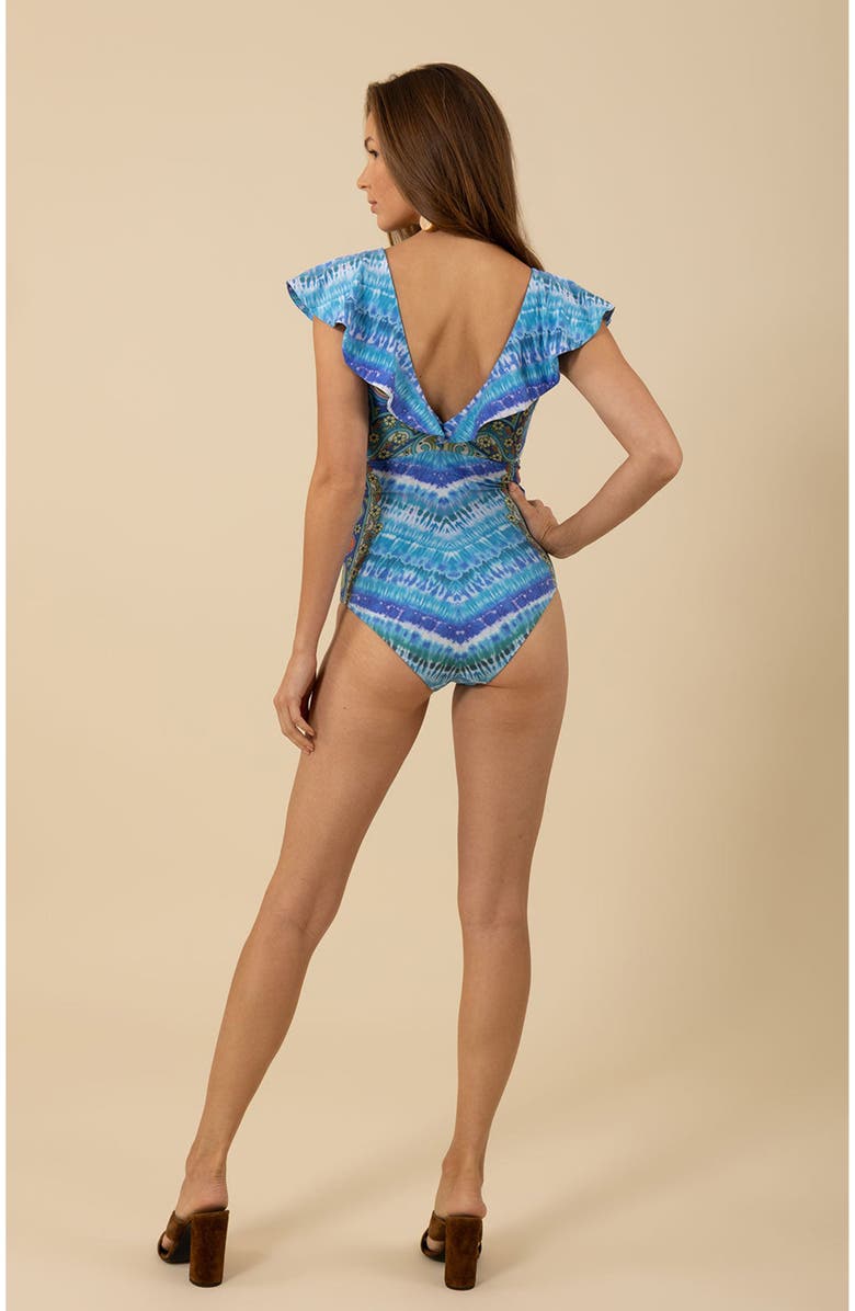 Hale Bob Nevaeh Ruffle Swimsuit, Alternate, color, 