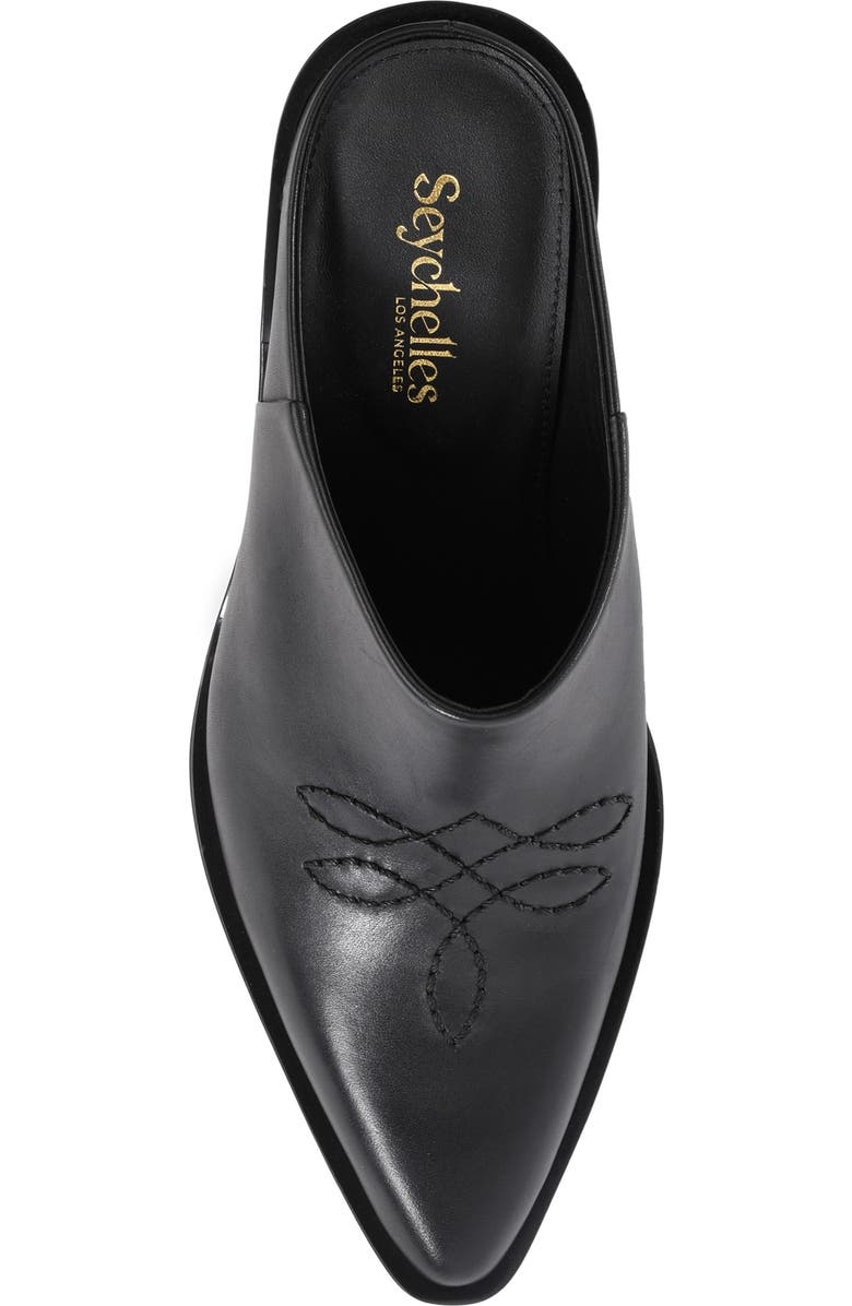 Seychelles Spirit Pointed Toe Mule, Alternate, color, Black Leather