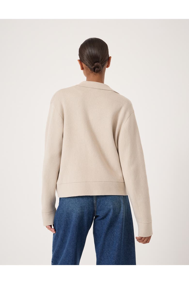 Knitted Zip Front Jacket, Alternate, color, Stone White