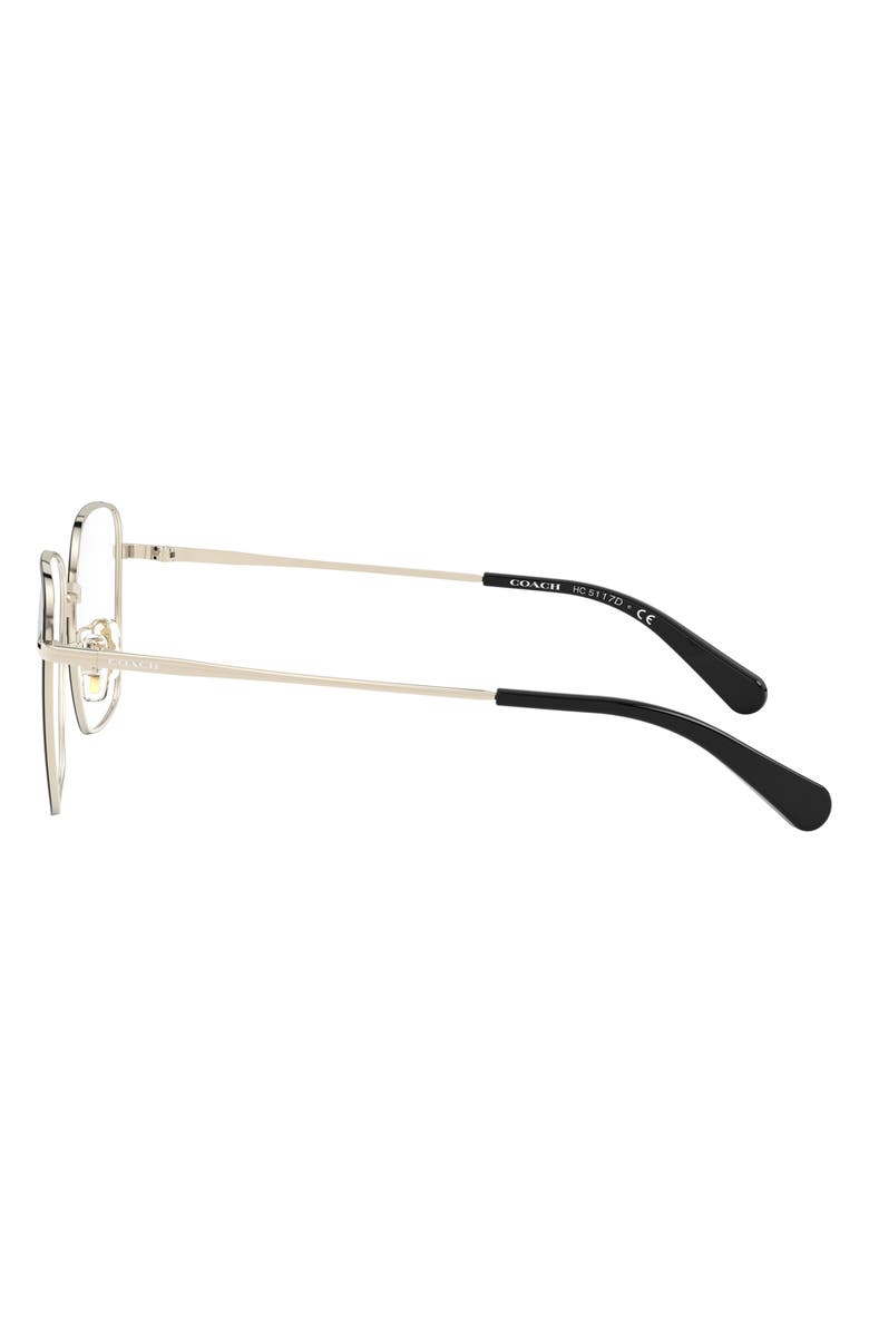 COACH 55mm Rectangular Optical Glasses, Alternate, color,